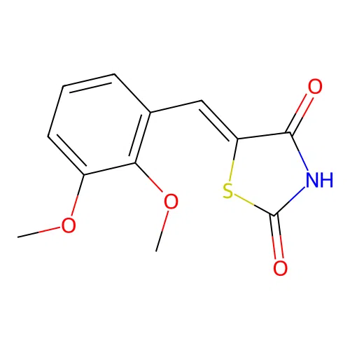 (Z)-5-(2,3-dimethoxybenzylidene)thiazolidine-2,4-dione structure