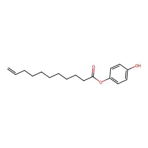 Undec-10-enoic acid 4-hydroxy-phenyl ester structure