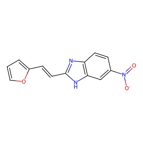 2-[(E)-2-(furan-2-yl)ethenyl]-5-nitro-1H-benzimidazole structure
