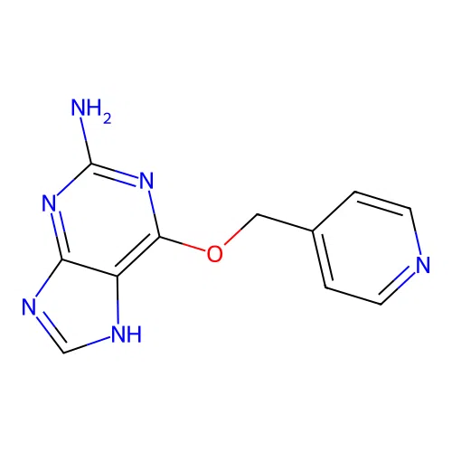6-(pyridin-4-ylmethoxy)-7H-purin-2-amine structure
