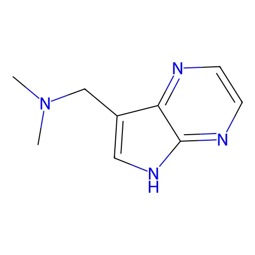 N,N-dimethyl-1-(5H-pyrrolo[2,3-b]pyrazin-7-yl)methanamine structure