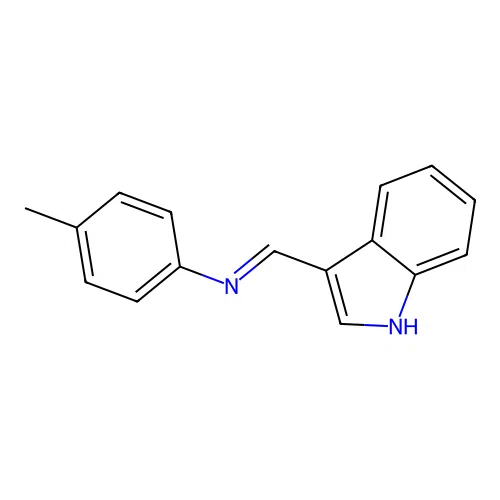 Benzenamine, N-(1H-indol-3-ylmethylene)-4-methyl- structure