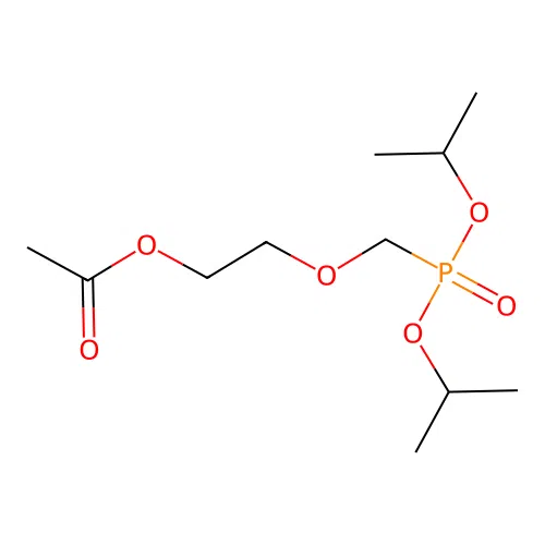 Phosphonic acid, [[2-(acetyloxy)ethoxy]methyl]-, bis(1-methylethyl) ester structure