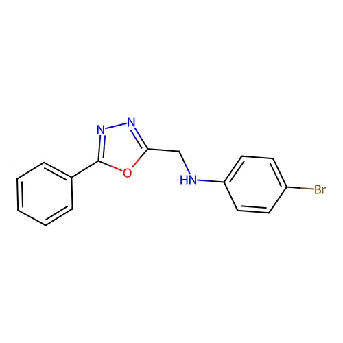 4-bromo-N-[(5-phenyl-1,3,4-oxadiazol-2-yl)methyl]aniline structure