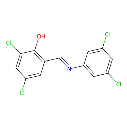 2,4-Dichloro-6-{[(3,5-dichlorophenyl)imino]methyl}phenol structure