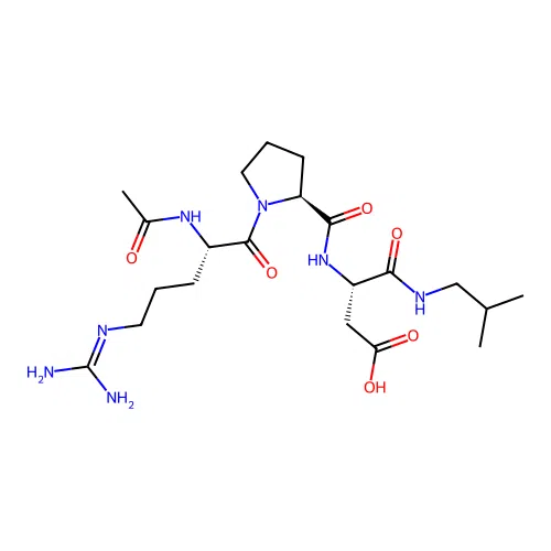 L-alpha-Asparagine, N2-(1-(N2-acetyl-L-arginyl)-L-prolyl)-N-(2-methylpropyl)- structure