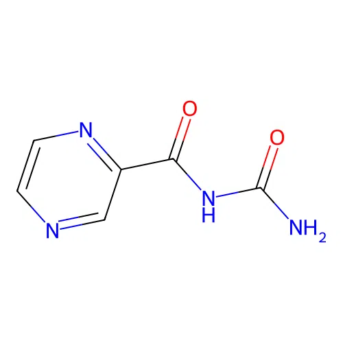 N-carbamoylpyrazine-2-carboxamide structure
