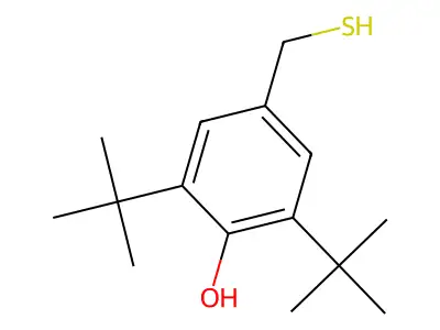 2,6-Di-tert-butyl-alpha-mercapto-p-cresol structure