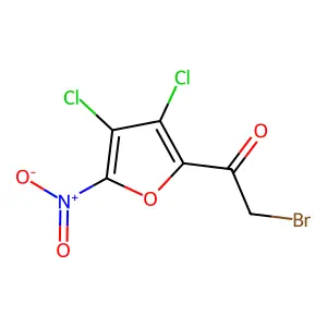 Ethanone, 2-bromo-1-(3,4-dichloro-5-nitro-2-furanyl)- structure