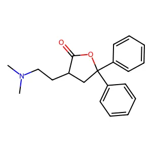 3-(2-(Dimethylamino)ethyl)dihydro-5,5-diphenyl-2(3H)-furanone structure