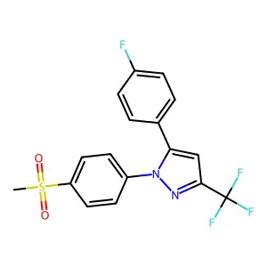 5-(4-Fluorophenyl)-1-(4-methylsulfonylphenyl)-3-trifluoromethyl-1H-pyrazole structure