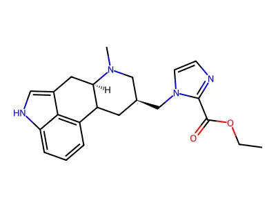 (5R,8S,10R)-8-((2-Ethoxycarbonyl-1H-imidazolyl)methyl)-6-methylergoline structure