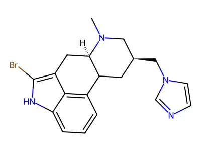 Ergoline, 2-bromo-8-((1H-imidazol-1-yl)methyl)-6-methyl-, (8-alpha)- structure