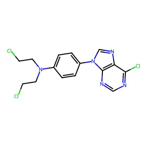 n,n-Bis(2-chloroethyl)-4-(6-chloro-9h-purin-9-yl)aniline structure