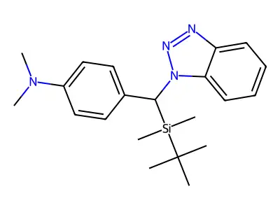 4-[1H-1,2,3-Benzotriazol-1-yl(tert-butyldimethylsilyl)methyl]-N,N-dimethylaniline structure