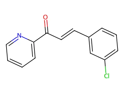(E)-3-(3-Chlorophenyl)-1-(pyridin-2-yl)prop-2-en-1-one structure