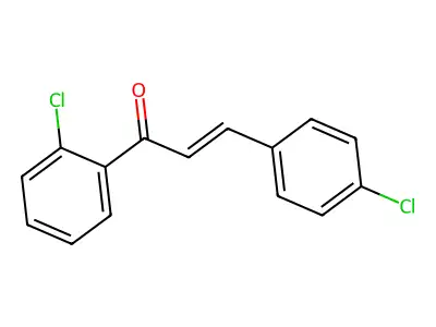 (E)-1-(2-chlorophenyl)-3-(4-chlorophenyl)-2-propen-1-one structure