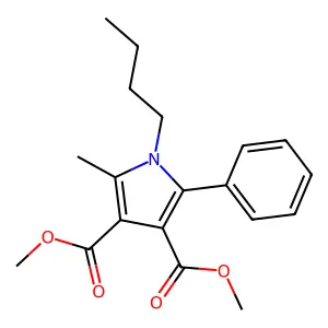 1H-Pyrrole-3,4-dicarboxylic acid, 1-butyl-2-methyl-5-phenyl-, dimethyl ester structure