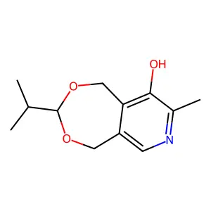 1,5-Dihydro-3-isopropyl-8-methyl-[1,3]dioxepino[5,6-C]pyridin-9-OL structure