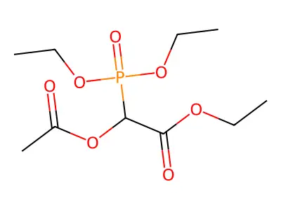 Ethyl 2-(acetyloxy)-2-(diethyl phosphono)acetate structure