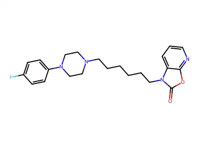 Oxazolo(5,4-b)pyridin-2(1H)-one, 1-(6-(4-(4-fluorophenyl)-1-piperazinyl)hexyl)- structure