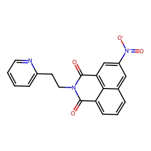 5-Nitro-2-(2-pyridin-2-ylethyl)benzo(de)isoquinoline-1,3-dione structure