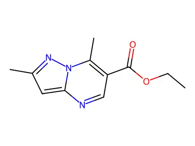 Ethyl 2,7-dimethylpyrazolo[1,5-a]pyrimidine-6-carboxylate structure
