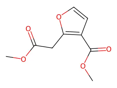 Methyl 2-(2-methoxy-2-oxoethyl)furan-3-carboxylate structure