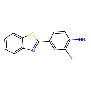 Benzenamine, 4-(2-benzothiazolyl)-2-iodo- structure