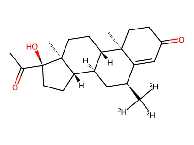17-Hydroxy-6-methylpregn-4-ene-3,20-dione structure