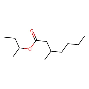 Heptanoic acid, 3-methyl-, 1-methylpropyl ester structure