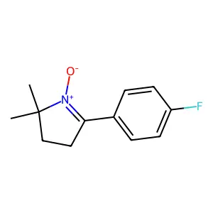 5-(4-fluorophenyl)-2,2-dimethyl-3,4-dihydro-2H-pyrrolium-1-olate structure