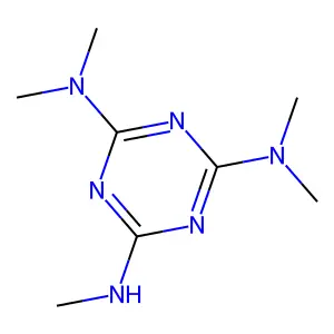Pentamethylmelamine structure