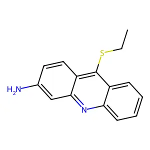 3-Acridinamine, 9-(ethylthio)- structure