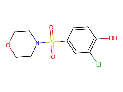 2-Chloro-4-(morpholinosulfonyl)phenol structure