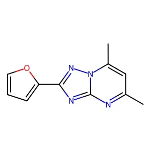 2-(Furan-2-yl)-5,7-dimethyl-[1,2,4]triazolo[1,5-a]pyrimidine structure