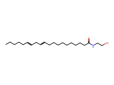 N-cis-11,14-eicosadienoyl ethanolamine structure