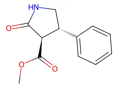 methyl (3R,4S)-2-oxo-4-phenylpyrrolidine-3-carboxylate structure