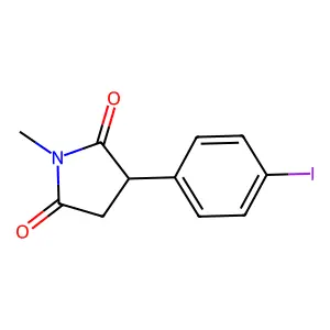 Succinimide, 2-(p-iodophenyl)-N-methyl- structure