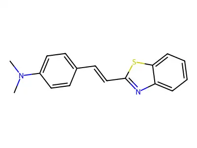 4-(2-(1,3-benzothiazol-2-yl)vinyl)-N,N-dimethylaniline structure