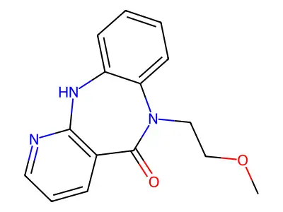5H-Pyrido(2,3-b)(1,5)benzodiazepin-5-one, 6,11-dihydro-6-(2-methoxyethyl)- structure