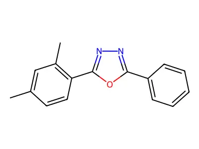 2-(2,4-Dimethyl-phenyl)-5-phenyl-(1,3,4)oxadiazole structure