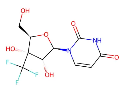 3'-C-(trifluoromethyl)uridine structure