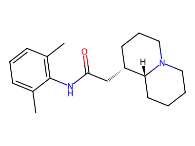 2H-Quinolizine-1-acetamide, octahydro-N-(2,6-dimethylphenyl)-, (1S-trans)- structure