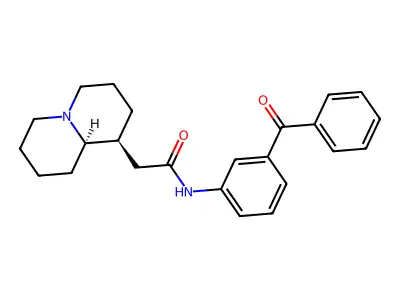 2H-Quinolizine-1-acetamide, octahydro-N-(3-benzoylphenyl)-, (1S-trans)- structure