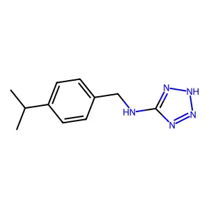 N-[(4-propan-2-ylphenyl)methyl]-2H-tetrazol-5-amine structure