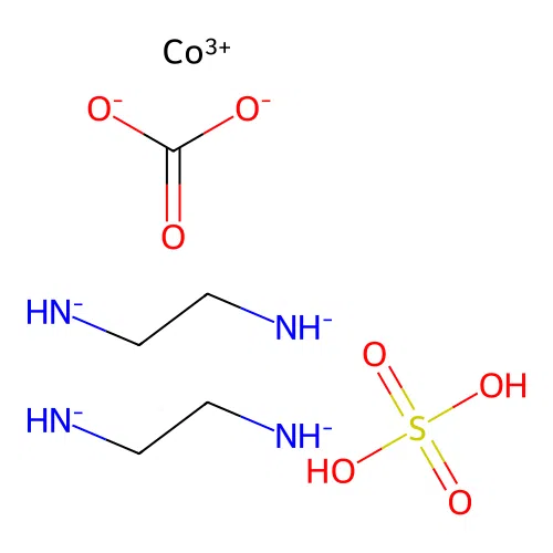 Bis(2-azanidylethylazanide);cobalt(3+);sulfuric acid;carbonate structure