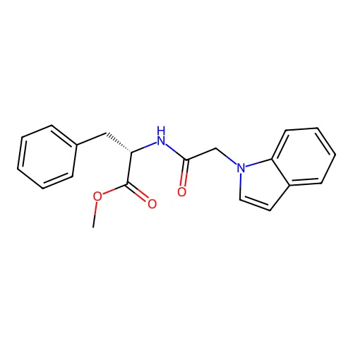 (S)-methyl 2-(2-(1H-indol-1-yl)acetamido)-3-phenylpropanoate structure