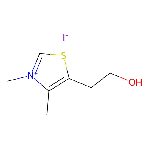 3,4-Dimethyl-5-(2-hydroxyethyl)thiazolium iodide structure