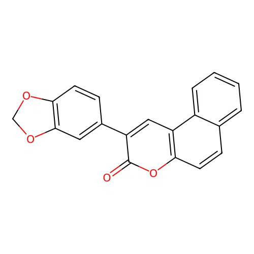 2-(benzo[d][1,3]dioxol-5-yl)-3H-benzo[f]chromen-3-one structure